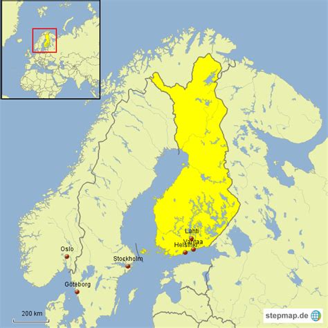 Stepmap Skandinavien Landkarte Für Finnland