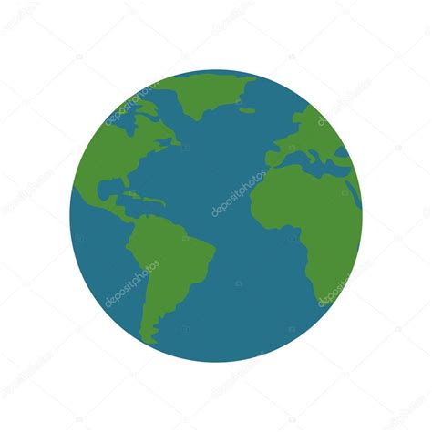 Earth World Globe Map Planet Geography Icon Vector Graphic Stock Vector