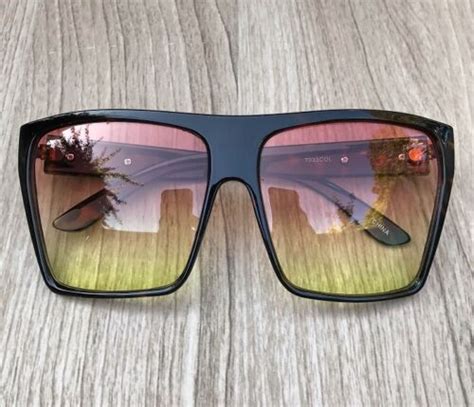 Mens Oversized Xxl Square Hipster Aviator Ombre Color Lens Big Sunglasses 8818 L Ebay