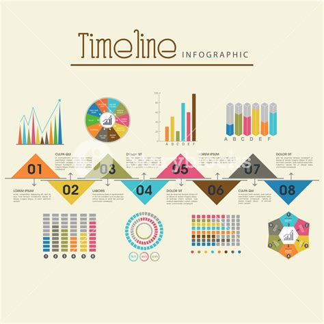 Creative Timeline Infographic Template Layout With Various Colorful