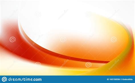 Abstract Glowing Orange And White Wave Background Stock Vector