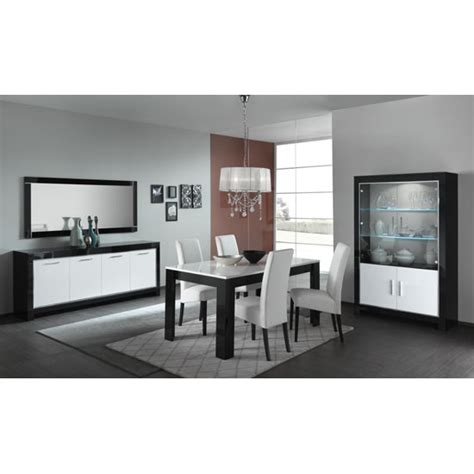 Lorenz Display Cabinet In Black And White High Gloss With Led Sale