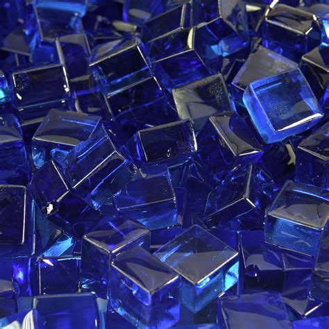 Fire Pit Essentials 1 2 In 10 Lbs Cobalt Blue Fire Glass Cubes For Indoor And Outdoor Fire
