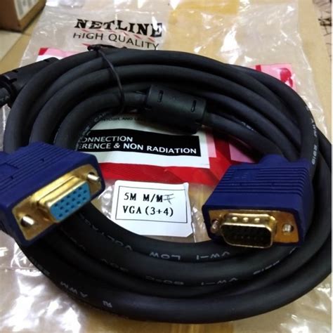 Jual Kabel Vga 5 Meter Male To Female Netline Di Lapak Obren Shop