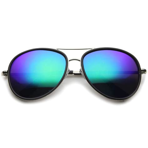 Mens Aviator Sunglasses With Uv400 Protected Mirrored Lens Sunglass La