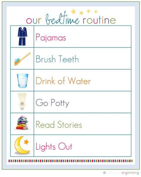 Bedtime Routine Kids Routines And Charts Pinterest