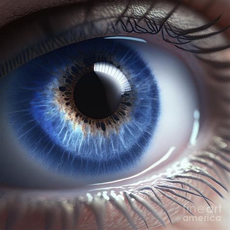 Close Up Look Of Human Blue Eyes Digital Art By Benny Marty Pixels