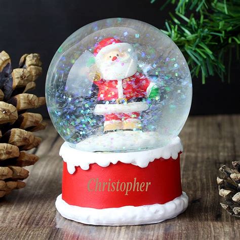 Santa Snow Globe Personalised 1st Christmas T Christmas Snow