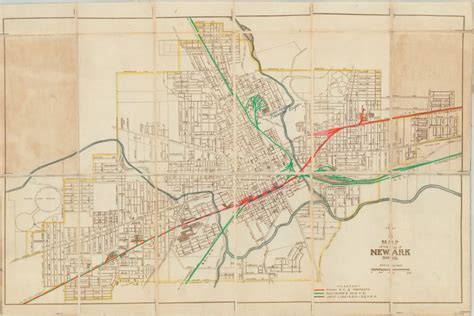 Map Of The City Of Newark Ohio Curtis Wright Maps