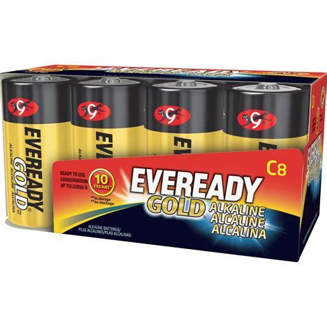 Eveready Gold Alkaline C Batteries 8 Count