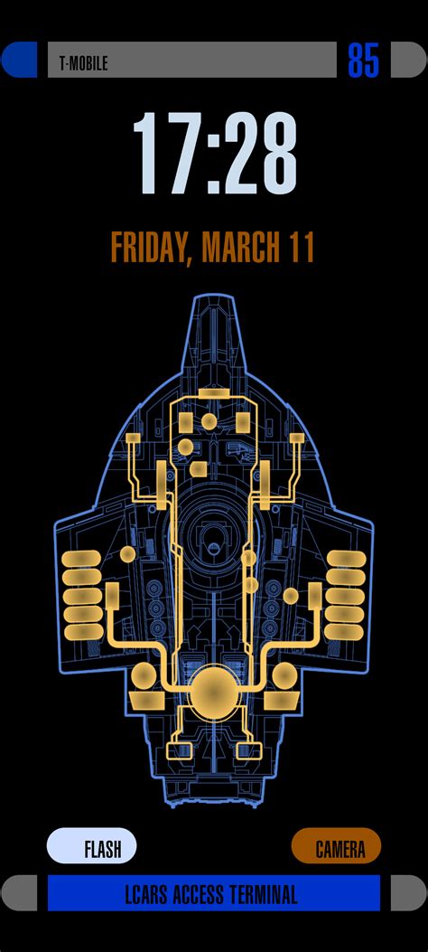 Added My Own Defiant Wallpaper To The New Lcars Lock Screen App