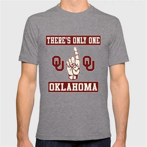 Only One Oklahoma T Shirt By Ernhrtfan Society6 In 2020 T Shirt