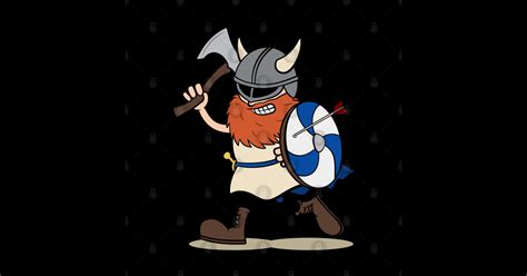Viking Berserker Cartoon Viking Sticker Teepublic