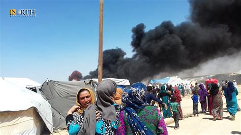 محلج الحسكة 3.8 كيلو متر. احتراق /9/ خيم في مخيم العريشة جنوب الحسكة - North press ...