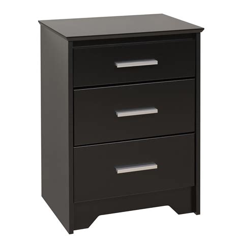 Coal Harbor 3 Drawer Tall Nightstand Black Bch 2027