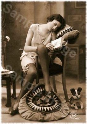 Vintage S Erotic Female Nude Sepia Retro Art Photo Reprint A A Or A Ebay