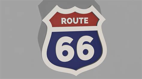 Stl File Route 66 Logo 🎨・model To Download And 3d Print・cults