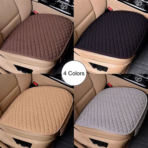 car seat cover four seasons breathable protector mat pad front rear cushion flax universal linen