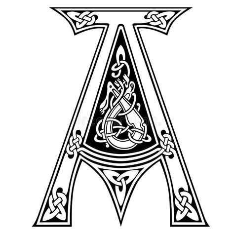 Celtic Illuminated Letters Coloring Pages