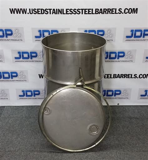 55 Gallon Used Stainless Steel Barrel Open Head Open Top Barrels