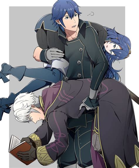 Lucina Robin Robin And Chrom Fire Emblem And 1 More Drawn By Ameno