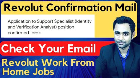 Revolut Application confirmation mail | check your email | Revolut work