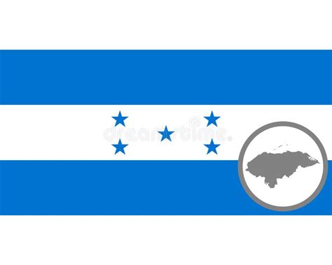 Bandera Y Mapa De Honduras Ilustración Del Vector Ilustración De
