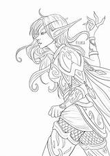 Coloring Blood Elf Warcraft Deviantart Choose Printable Fairy sketch template