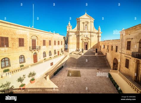 Victoria Gozo Island Malta Cathedral Of The Assumption In The
