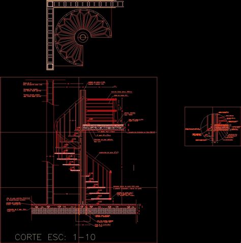 Spiral Staircase Dwg Plan For Autocad Designs Cad