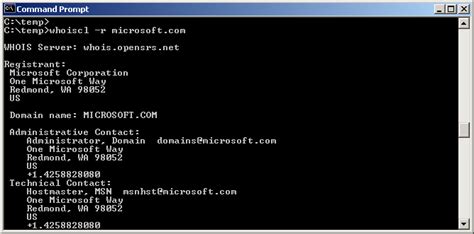 WhoisCL - WHOIS command line tool
