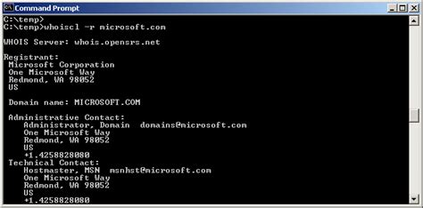 Whoiscl Whois Command Line Tool