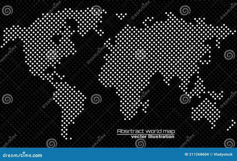 Abstract World Map Of Dots Dotted Map Stock Vector Illustration Of
