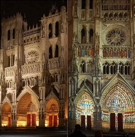 Amiens Cathedral In Colour Medieval Gothic Splendour By Day And Night