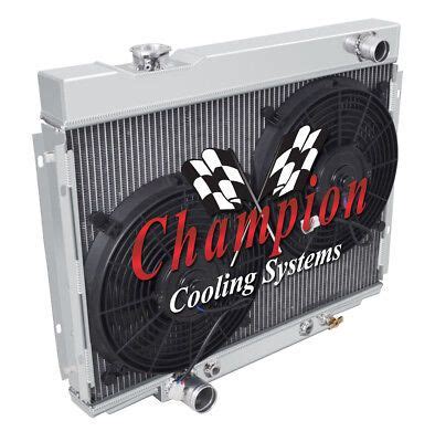 Rr Champion Row Radiator W Fans For Ford Fairlane V Engine Ebay In