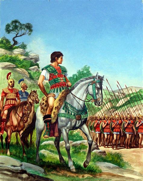 Alexander With His Army On The March Original Art By Peter Jackson At
