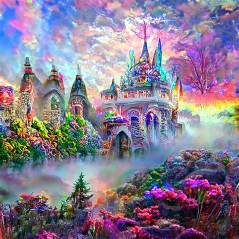 Psychedelic Fantasy Castle Ai Generated Artwork Nightcafe Creator