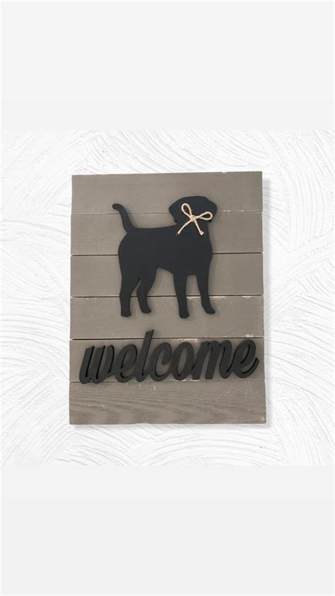 Welcome Sign Dog Sign Dogs Wood Sign Wood Pallet Signs Etsy
