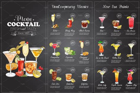 Blend all of the ingredients until you get that wonderfully smooth texture. FREE 18+ Cocktail Menu Examples in PSD | AI | EPS Vector ...