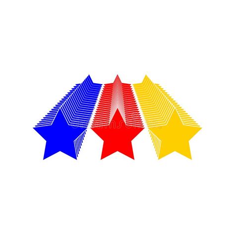 3 Colorful Stars Colorful Stars Vector Stock Vector Illustration Of
