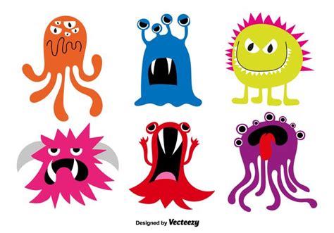 Monstruos De Dibujos Animados 99262 Vector En Vecteezy