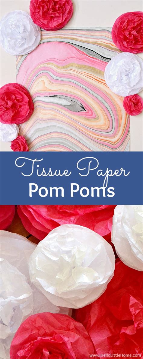 How to make tissue paper pom poms. DIY Tissue Paper Pom Poms