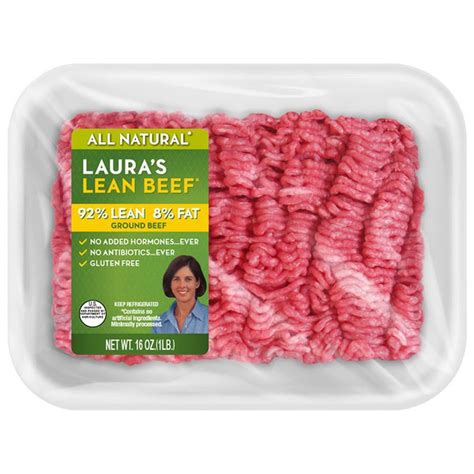 Lauras Lean Beef All Natural 92 Leanground Beef 16 Oz Delivery Or Pickup Near Me Instacart