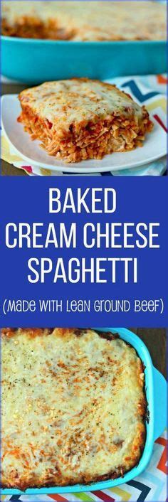 Baked Spagetti Baked Cream Cheese Spaghetti Spagetti Recipe Cheese