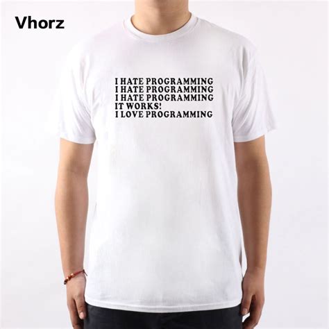 Summer New I Hate Programming Funny Computer Programmer Coding T Shirts