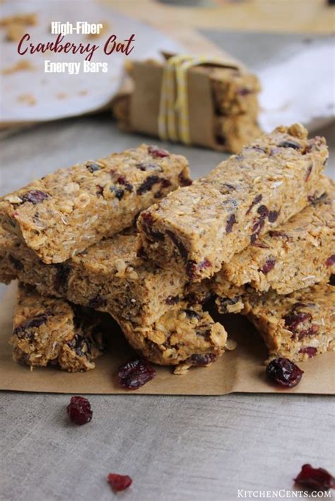 Which is fantastic news considering they're going to be on repeat weekly. High-Fiber Cranberry Oat Energy Granola Bars | Recipe | Fiber foods, Energy bars, Food