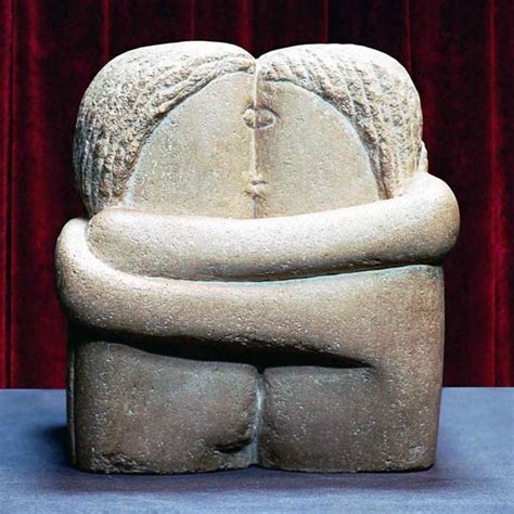 The Kiss By Brancusi A Couple In Close Embrace