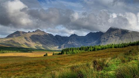 Wallpaper Scotland Scenery Sky Clouds Mountains Slope