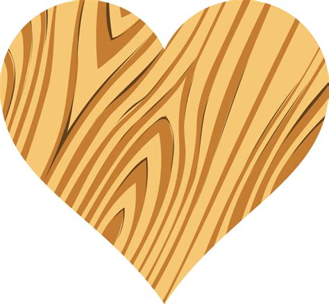 Wooden Heart 2 Openclipart