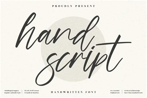 hand script font dfonts